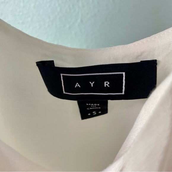 AYR silk scoop neck top blouse white size small - Picture 2 of 6